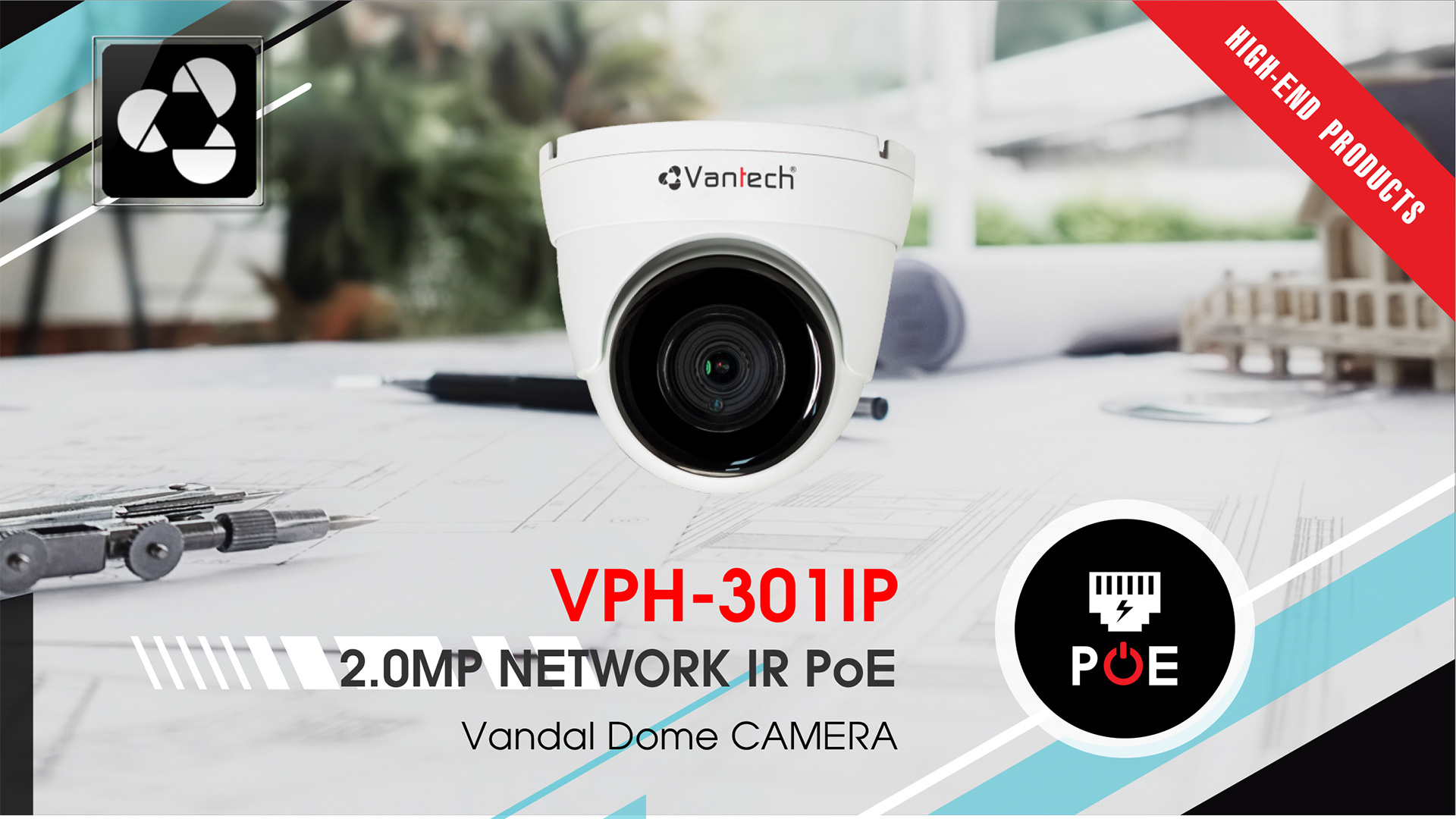 Camera hồng ngoại IP 2.0 Megapixel VPH-301IP