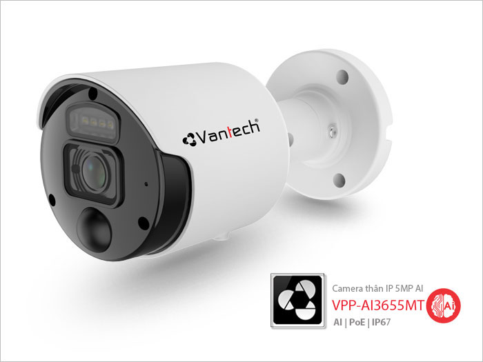 Camera thân IP 5MP AI Vantech VPP-AI3655MT